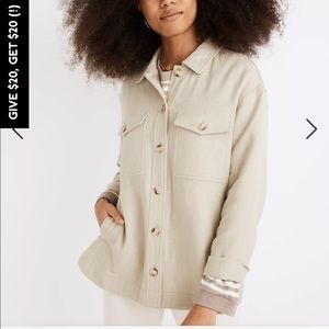 Madewell brand new Waffleback Branner Shirt jacket Med.